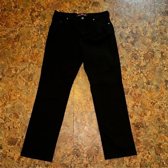 Gloria Vanderbilt Women’s Black Denim High Rise Jeans Size 12 - Picture 1 of 11